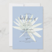 Invitation Tropical Frond Mint et Fête des mariées bleue (Devant)