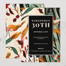 Tropical Glam 30e Anniversaire Couleur Moderne Aud