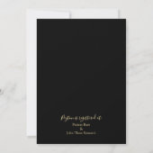 Invitation Tropical Gold & Black Bridal Luncheon Douche (Dos)