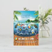 Invitation Tropical Graduical Pool Party Event (Debout devant)