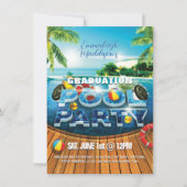 Invitation Tropical Graduical Pool Party Event (Devant)