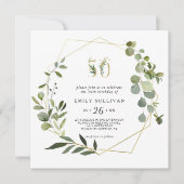 Invitation Tropical Green Feuilles 50e fête d'anniversaire (Devant)