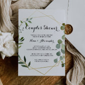 Invitation Tropical Green Feuilles Couples Douche