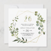 Invitation Tropical Green Feuilles fête du 20e anniversaire (Devant)