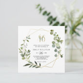 Invitation Tropical Green Feuilles fête du 40e anniversaire (Debout devant)