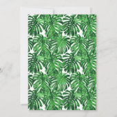 Invitation Tropical Green Palm Feuille Mariage moderne (Dos)