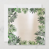 Invitation Tropical Green Palm Leafs Frame Floral (Dos)