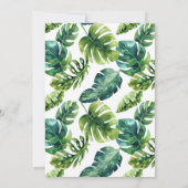 Invitation Tropical Green & Plumeria Baby Sprinkle Douche (Dos)