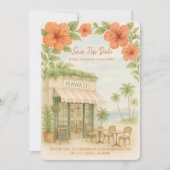 Invitation Tropical Hawaii Destination Wedding enregistrer la (Devant)