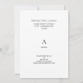 Invitation Tropical Hawaiian Floral Anniversaire Party Blanc (Dos)