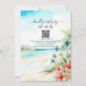 Invitation Tropical Hibiscus Beach (Dos)