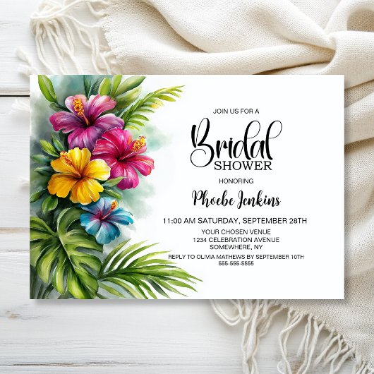 Invitation Tropical Hibiscus Bridal Shower