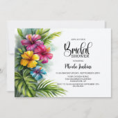 Invitation Tropical Hibiscus Bridal Shower (Devant)