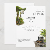 Invitation Tropical Honey Do Outils de douche pour couples (Devant / Derrière)