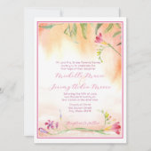 Invitation Tropical Hot Pink Freesia (Devant)