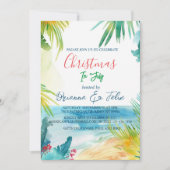 Invitation Tropical I Christmas En Juillet (Devant)
