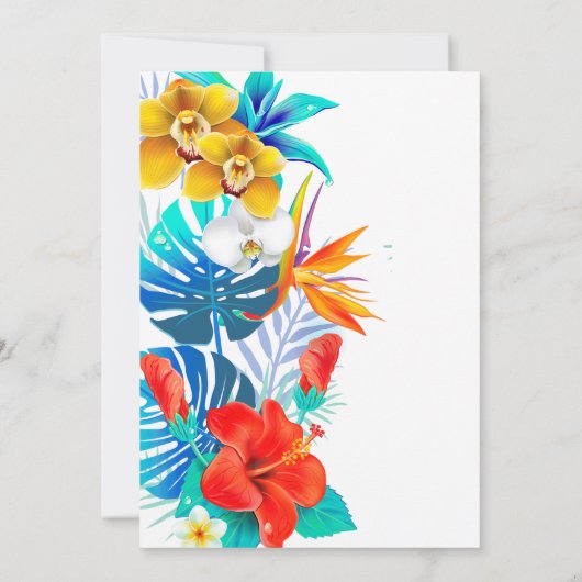 Invitation Tropical 'I DO BBQ' Couples Douche (Dos)