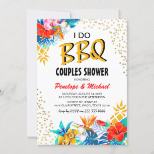 Invitation Tropical 'I DO BBQ' Couples Douche