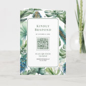 Invitation Tropical Indian Peacock Floral All in One Wedding (Dos)