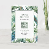 Invitation Tropical Indian Peacock Floral All in One Wedding (Dos)