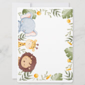 Invitation Tropical Jungle Safari Animals Boy Baby Shower (Dos)