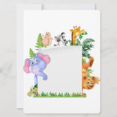 Invitation Tropical Jungle Safari Animals Boy Baby Shower  In (Dos)