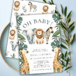 Invitation Tropical Jungle Safari Animaux Baby showers Garçon<br><div class="desc">Préparez-vous à une aventure sauvage et adorable avec notre Tropical Jungle Safari Animals Boy Baby shower Invitation! Si vous prévoyez un baby shower sur le thème du safari, cette invitation est le choix idéal. Avec de mignons animaux de safari comme un lion, un éléphant, une girafe et un zèbre, c'est...</div>