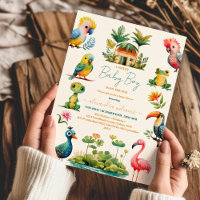 Tropical Jungle Safari Animaux Baby showers Garçon