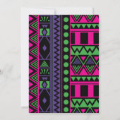 Invitation Tropical Kente African Princess Anniversaire (Dos)