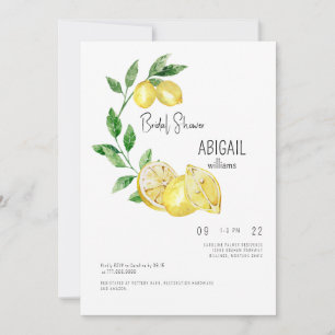 Invitation Tropical Lemons Mariage Moderne
