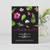 Invitation Tropical Lié Le noeud Juste Marié Réception (Debout devant)