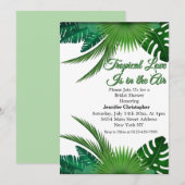 Invitation Tropical Love est dans la Fête des mariées Air Gre (Devant / Derrière)