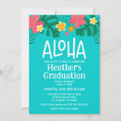 Invitation Tropical Luau Aloha Graduation Party (Devant)