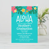 Invitation Tropical Luau Aloha Graduation Party (Debout devant)
