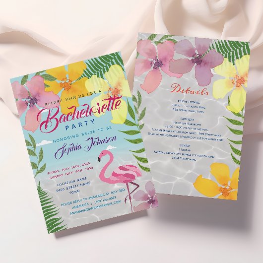 Invitation Tropical Luau Bachelorette