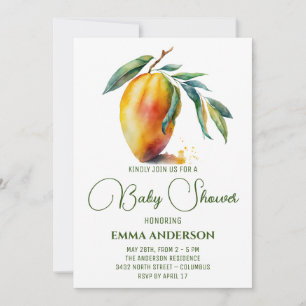Invitation Tropical Mango Baby Shower