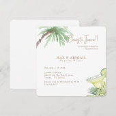 Invitation Tropical Margaritas & Tacos Engagement Party (Devant / Derrière)