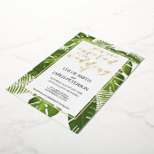 Invitation Tropical Mariage Gold Classy (Rotation)