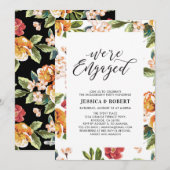 Invitation Tropical moderne | Partie d'engagement "Nous somme (Devant / Derrière)