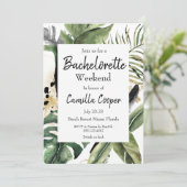 Invitation Tropical Monstera Bachelorette Party (Debout devant)