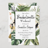 Invitation Tropical Monstera Bachelorette Party (Devant / Derrière)