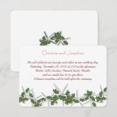 Invitation Tropical Noël Petite étoile de mer Holly Mariage (Devant / Derrière)