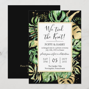 Invitation Tropical Nous nous sommes mariés Réception de mari