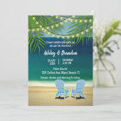 Invitation Tropical Ocean Beach Thème String Mariage (Debout devant)