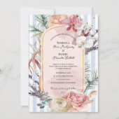 Invitation Tropical Orchid Arch Floral Destination Wedding (Devant)