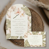 Invitation Tropical Orchid Botanical Garden Wedding 