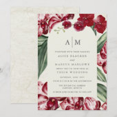 Invitation Tropical Orchid Hawaiian Island Wedding  (Devant / Derrière)