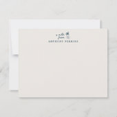 Invitation Tropical Palm Coastal Beach Personalized Note Card (Devant)
