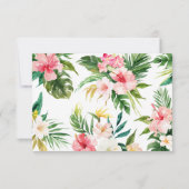 Invitation Tropical Palm Feuille Détails du Mariage Insérer u (Dos)
