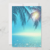 Invitation Tropical Palm Feuille Sweet 16 (Dos)
